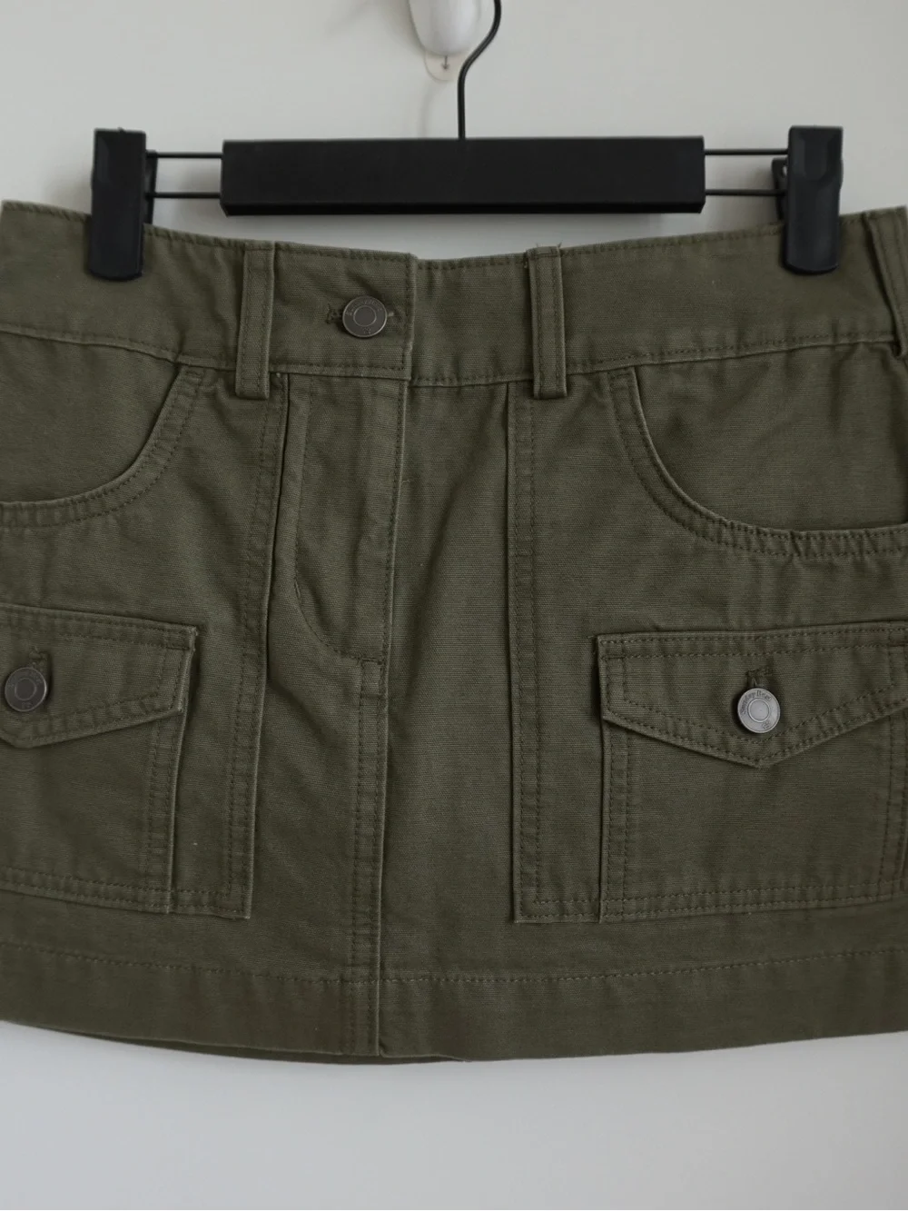 Sunday Best Olive Utility Mini Skirt